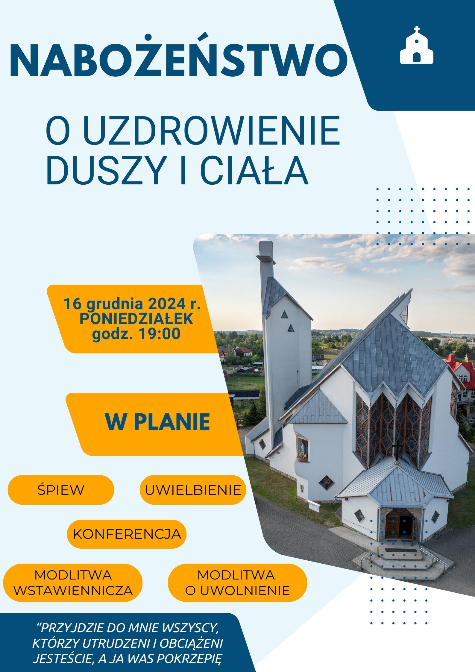 Nabożeństwo o uzdrowienie duszy i ciała